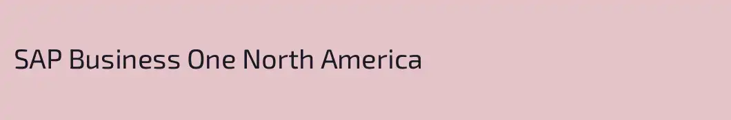 SAP Business One North America